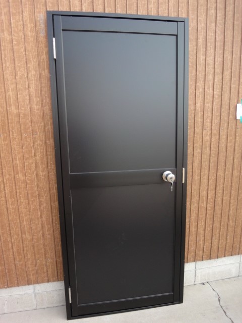 三協アルミ 勝手口用 框ドア A型 色:ブラック色 左吊元 内付型 勝手口ドア DIY リフォーム 修理 修繕 補修