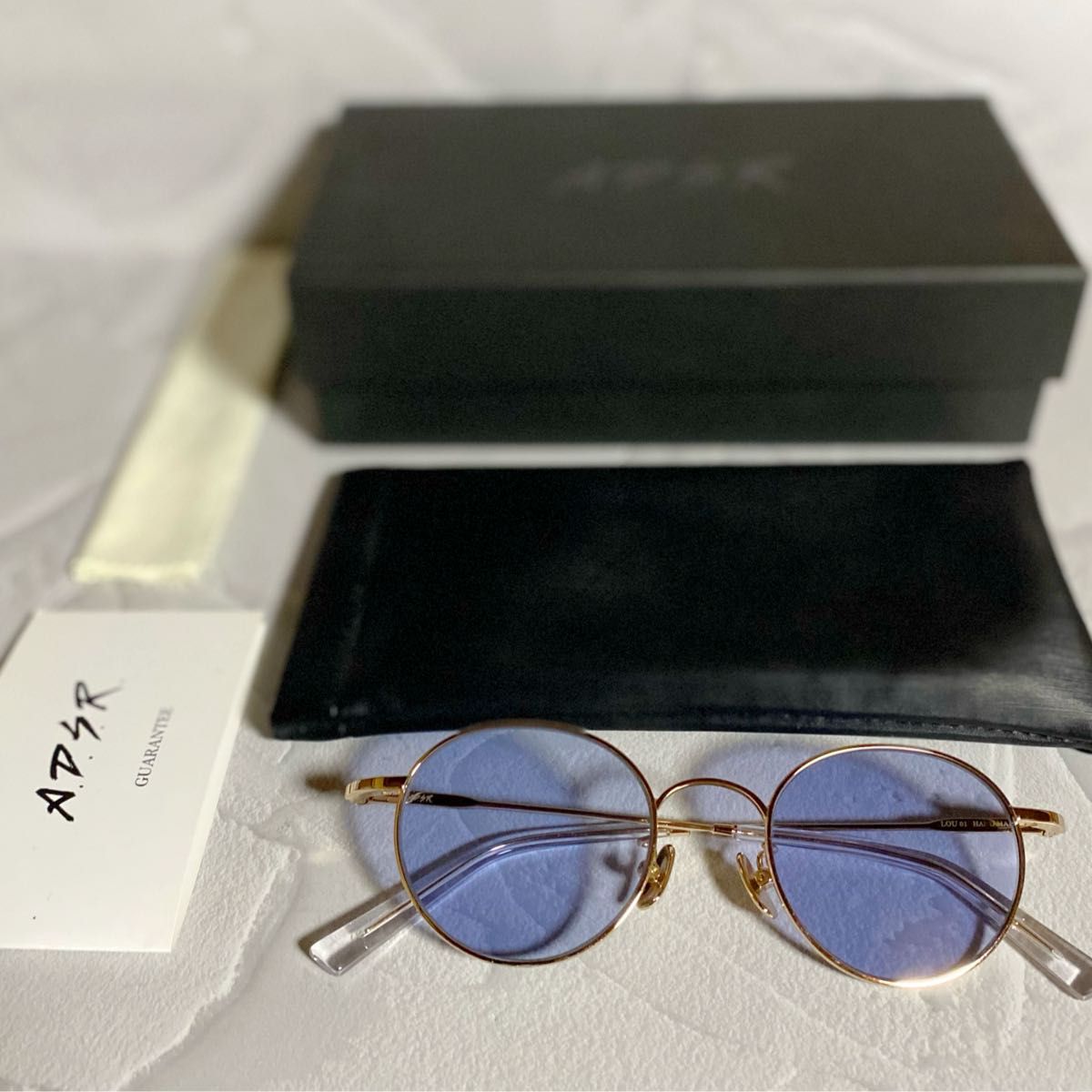 美品】 A D S R LOU 01 lt blue 付属品オール サングラス メガネ 美品】 A D S R LOU 01 lt blue 付属品オール サングラス メガネ
