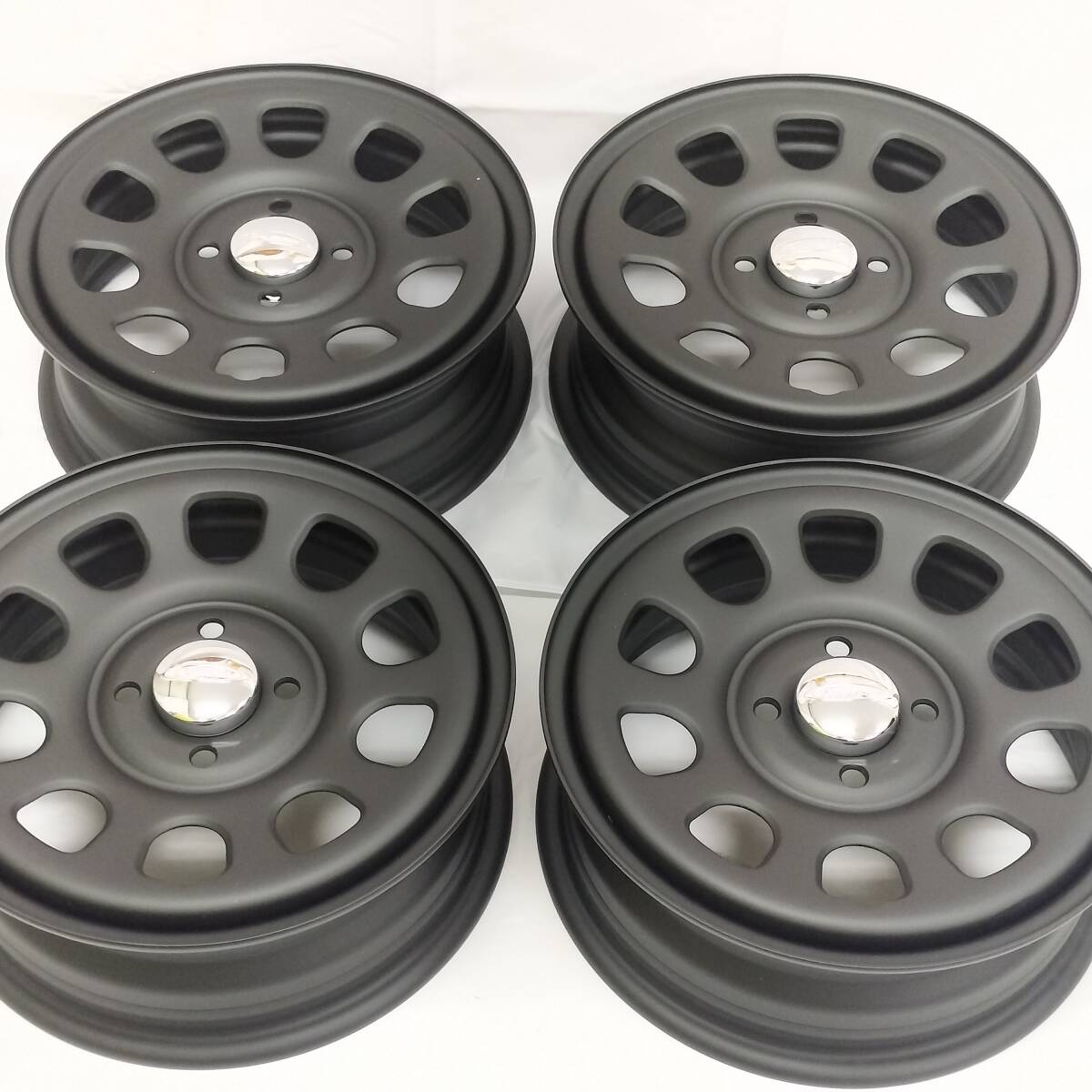デイトナ 14-5.0J+42 4-100 マットブラック 4本セット 軽自動車用 NBOX エブリイ ミラ アウトレット特価(W2478-2)
