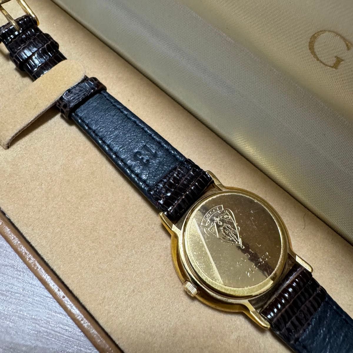 極希少】GUCCI シュリーライン腕時計 非稼働 純正ベルト/化粧箱 極希少】GUCCI シュリーライン腕時計 非稼働 純正ベルト/化粧箱