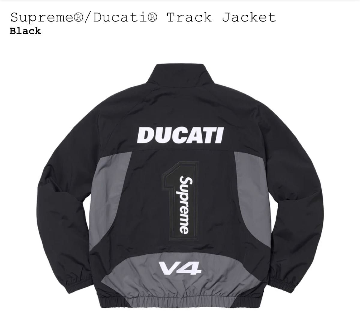 Lサイズ】 Supreme x Ducati Track Jacket Black シュプリーム Lサイズ】 Supreme x Ducati Track Jacket Black シュプリーム
