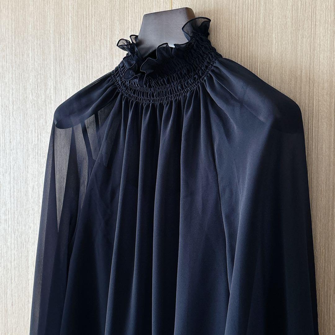 極美品 ANAYI ジョーゼットシャーリングブラウス 38 きれいめ 極美品 ANAYI ジョーゼットシャーリングブラウス 38 きれいめ
