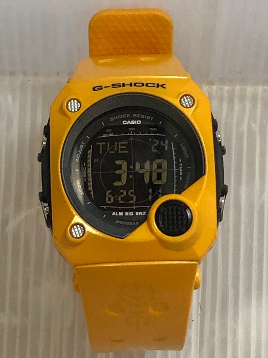動作良好 美品 カシオ ジーショック 2958 G-8000F イエロー QZ 動作良好 美品 カシオ ジーショック 2958 G-8000F イエロー QZ