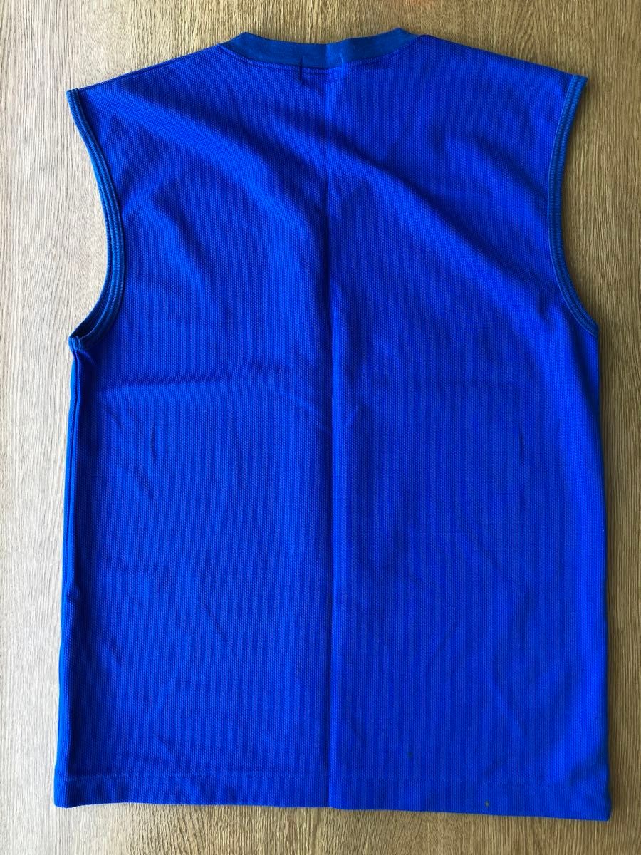 アシックス　football gear タンクトップ　青　160