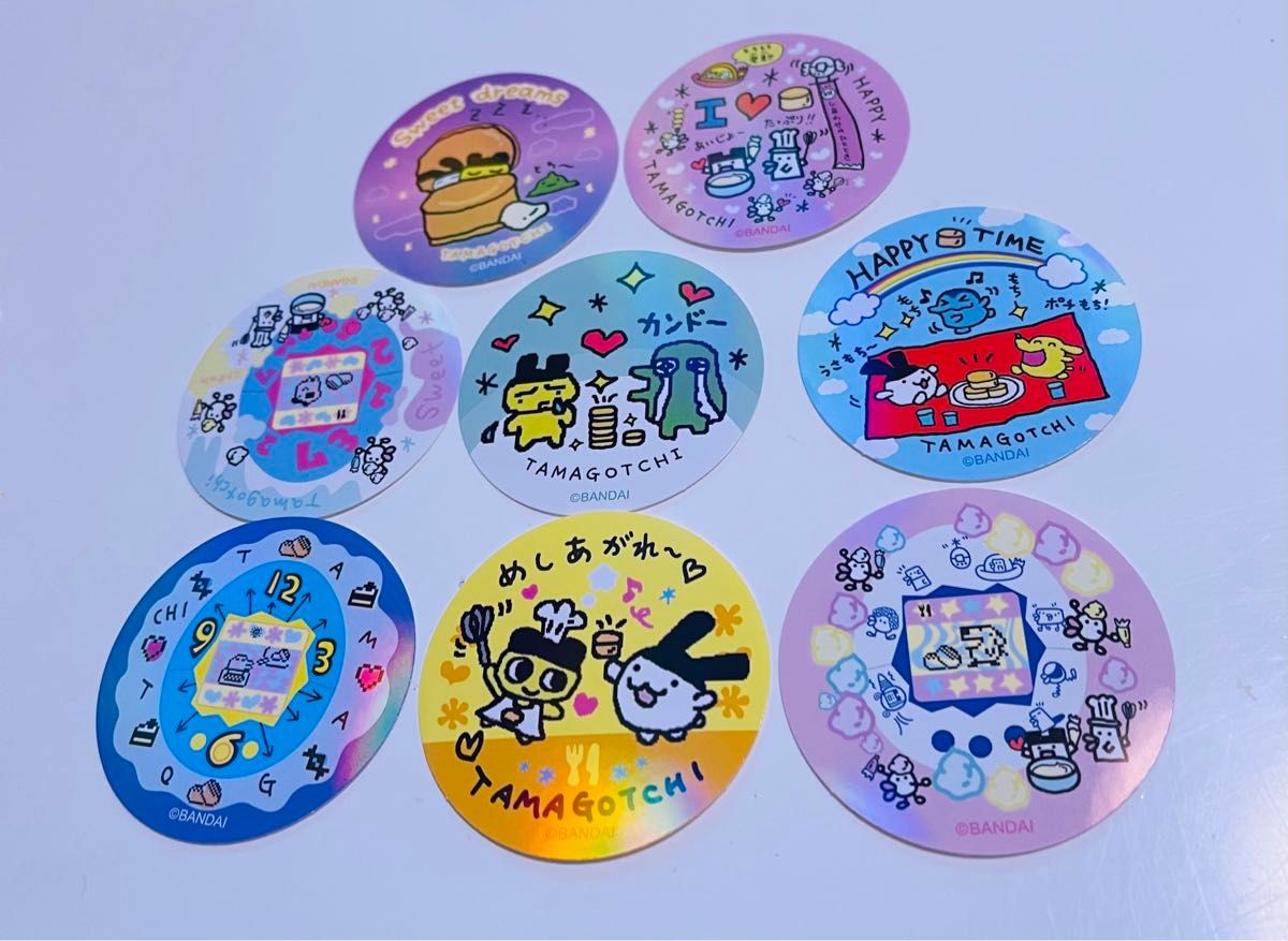 ファミマ まんまる焼き たまごっち オリジナルシール 8種類 ファミマ まんまる焼き たまごっち オリジナルシール 8種類