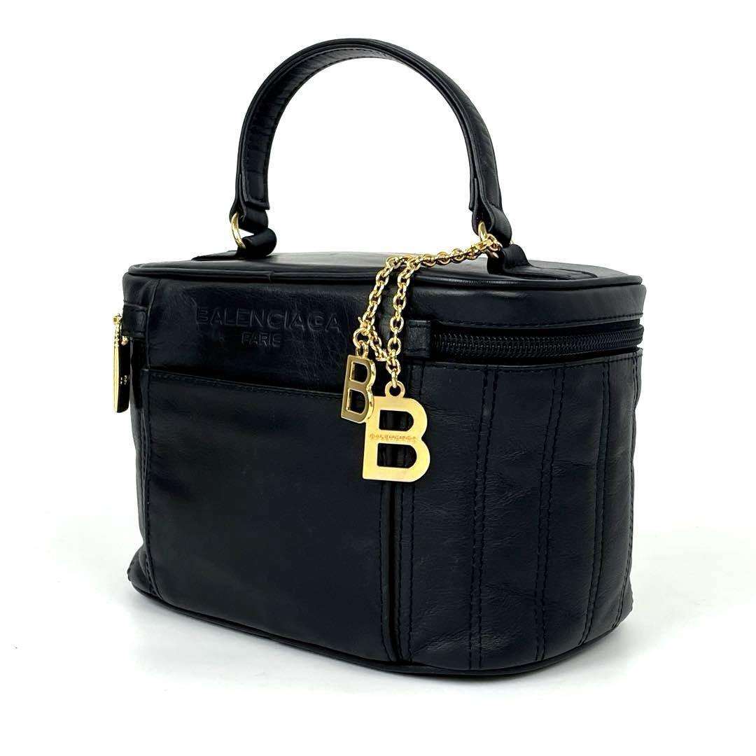 美品】BALENCIAGA バレンシアガ バニティ ハンドバッグ BB 美品】BALENCIAGA バレンシアガ バニティ ハンドバッグ BB