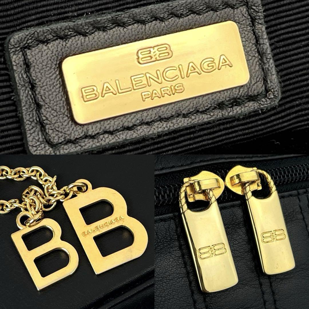 美品】BALENCIAGA バレンシアガ バニティ ハンドバッグ BB 美品】BALENCIAGA バレンシアガ バニティ ハンドバッグ BB