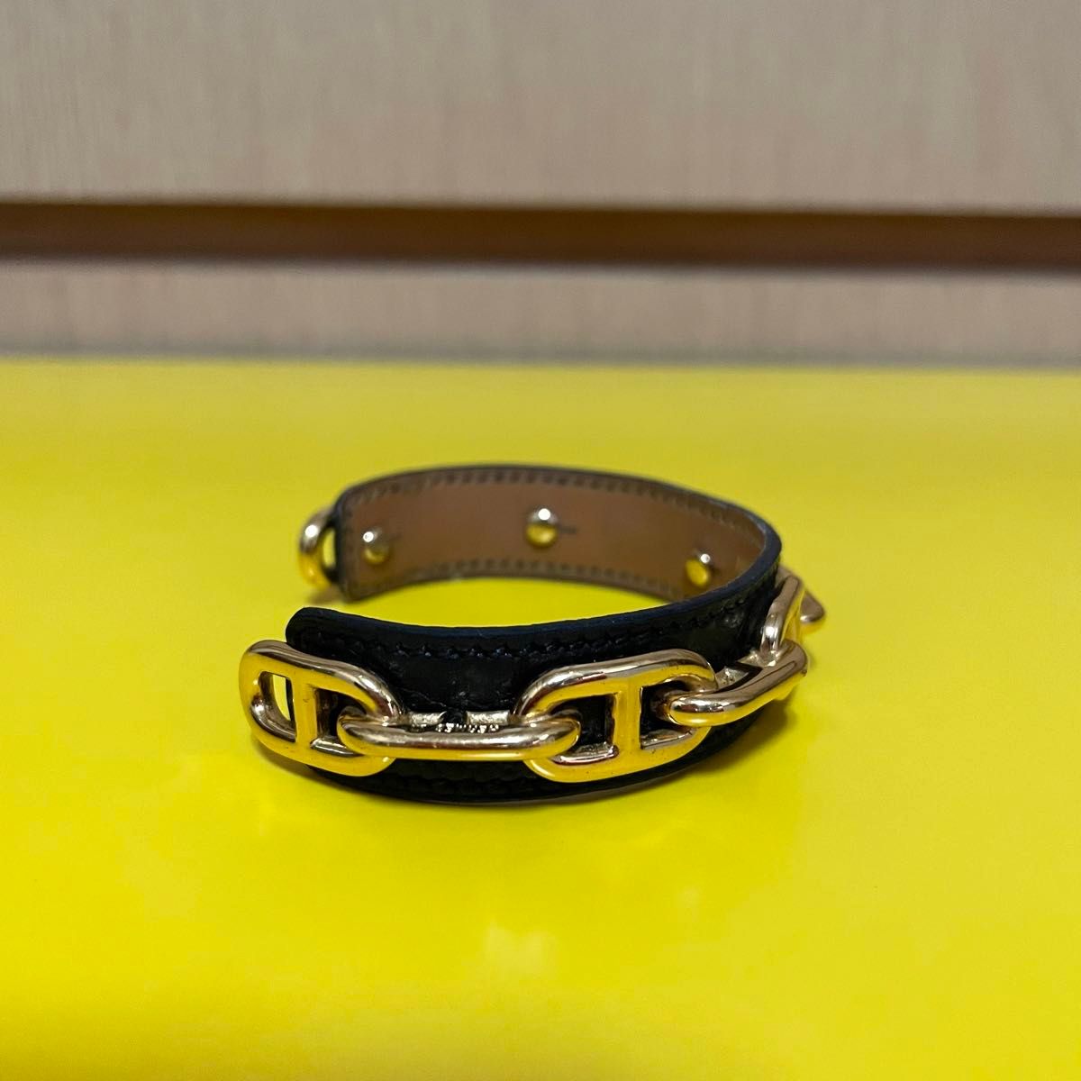 HERMES エルメス シェーヌダンクル リザード レザー バングル HERMES エルメス シェーヌダンクル リザード レザー バングル