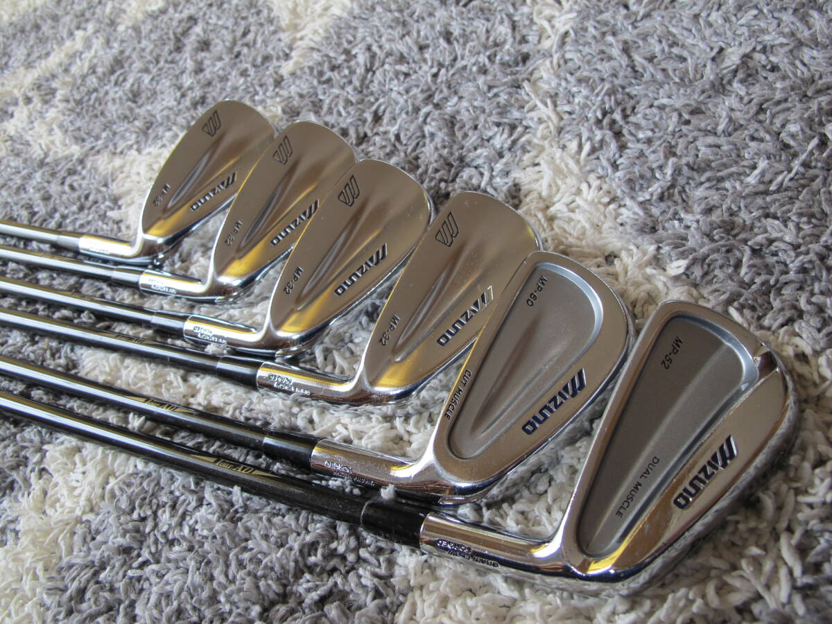 美中古 ミズノ アイアン ツアーAD AD-95S カーボンシャフト ５～９I、P ６本セット MP-32(7,8,9,P) MP-52(5) MP-60(6)