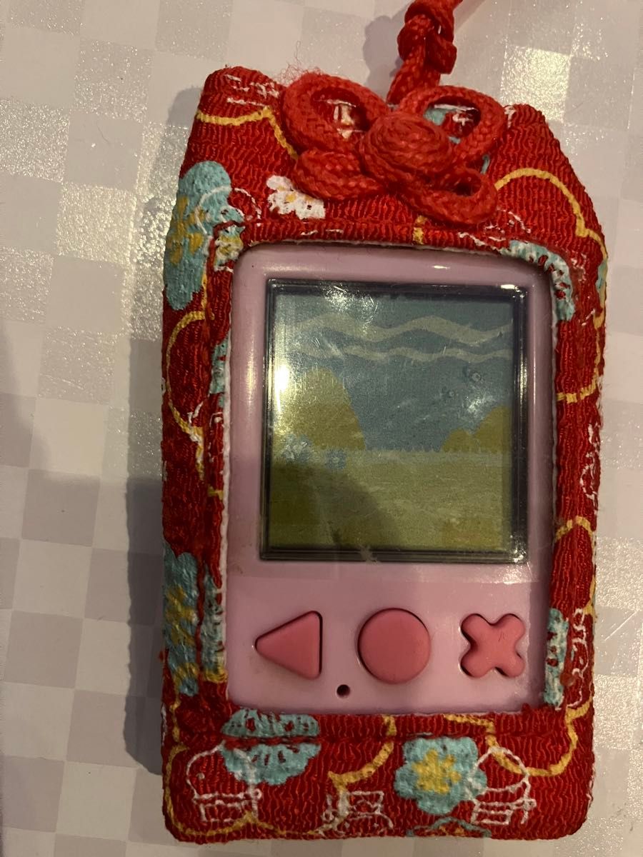 【レトロゲーム】ちゃまもり ちゃまもり 赤 レッド 万歩計 おもちゃ 電子液晶ゲーム 激レア