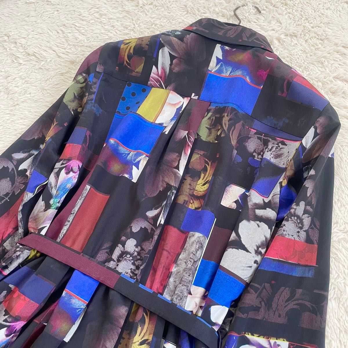 美品 ポールスミス PaulSmith ベルト付きシャツワンピース 美品 ポールスミス PaulSmith ベルト付きシャツワンピース