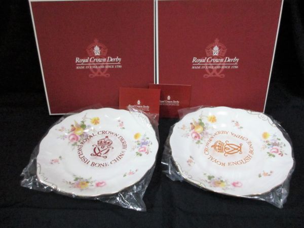 ロイヤルクラウンダービー ポジー B＆Bプレート 2枚 英国製 Royal Crown Derby Posie Bread And Butter Plate_画像1