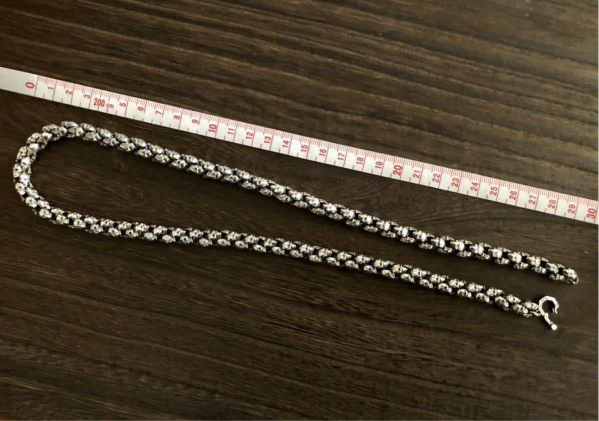 ビンテージ スカルネックレス シルバー925 124グラム ビンテージ スカルネックレス シルバー925 124グラム