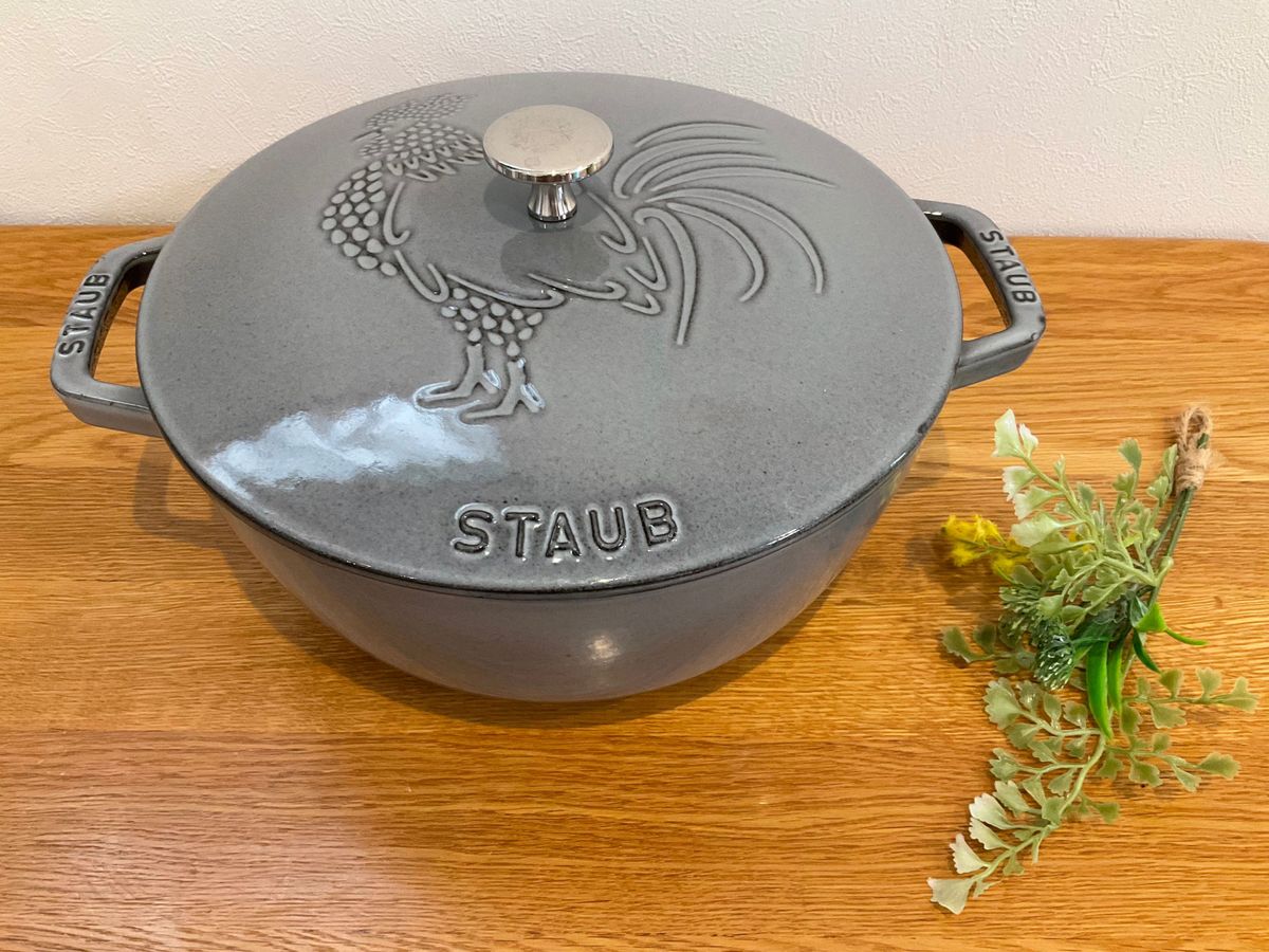 【未使用】STAUB ストウブ フレンチ ルースターココット グレー 24cm ストウブ ルースターココット 24 グレー シグネチャー フレンチ