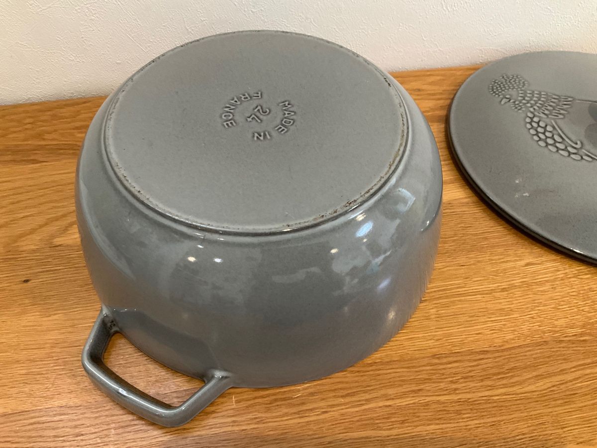 【未使用】STAUB ストウブ フレンチ ルースターココット グレー 24cm ストウブ ルースターココット 24 グレー シグネチャー フレンチ