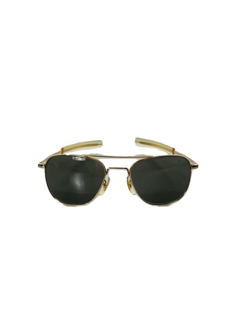 AMERICAN OPTICAL◆サングラス/メタル/GLD/BLK/メンズ/20口52
