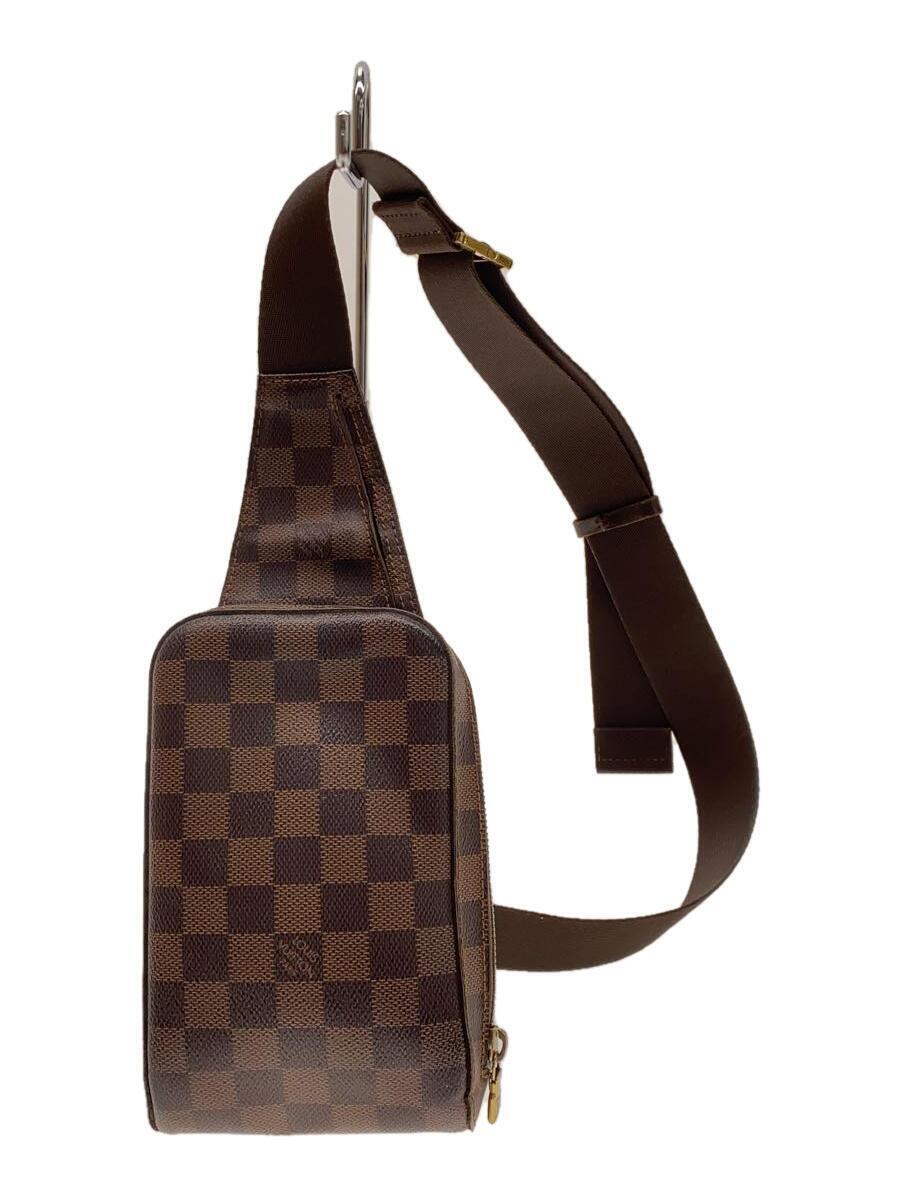LOUIS VUITTON◇ジェロニモス_ダミエ・エベヌ_BRW/PVC/BRW/総柄 LOUIS VUITTON◇ジェロニモス_ダミエ・エベヌ_BRW/PVC/BRW/総柄