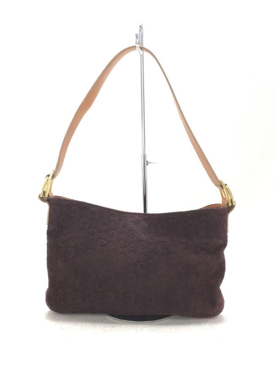 CELINE◇ハンドバッグ/スウェード/マカダムC/ボルドー// - その他 CELINE◇ハンドバッグ/スウェード/マカダムC/ボルドー// - その他