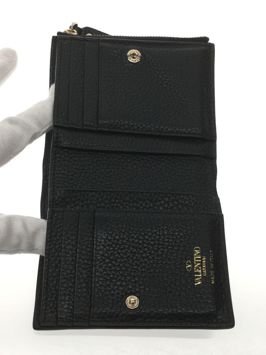 VALENTINO◇2つ折り財布/レザー/BLK/レディース// - 二つ折り VALENTINO◇2つ折り財布/レザー/BLK/レディース// - 二つ折り