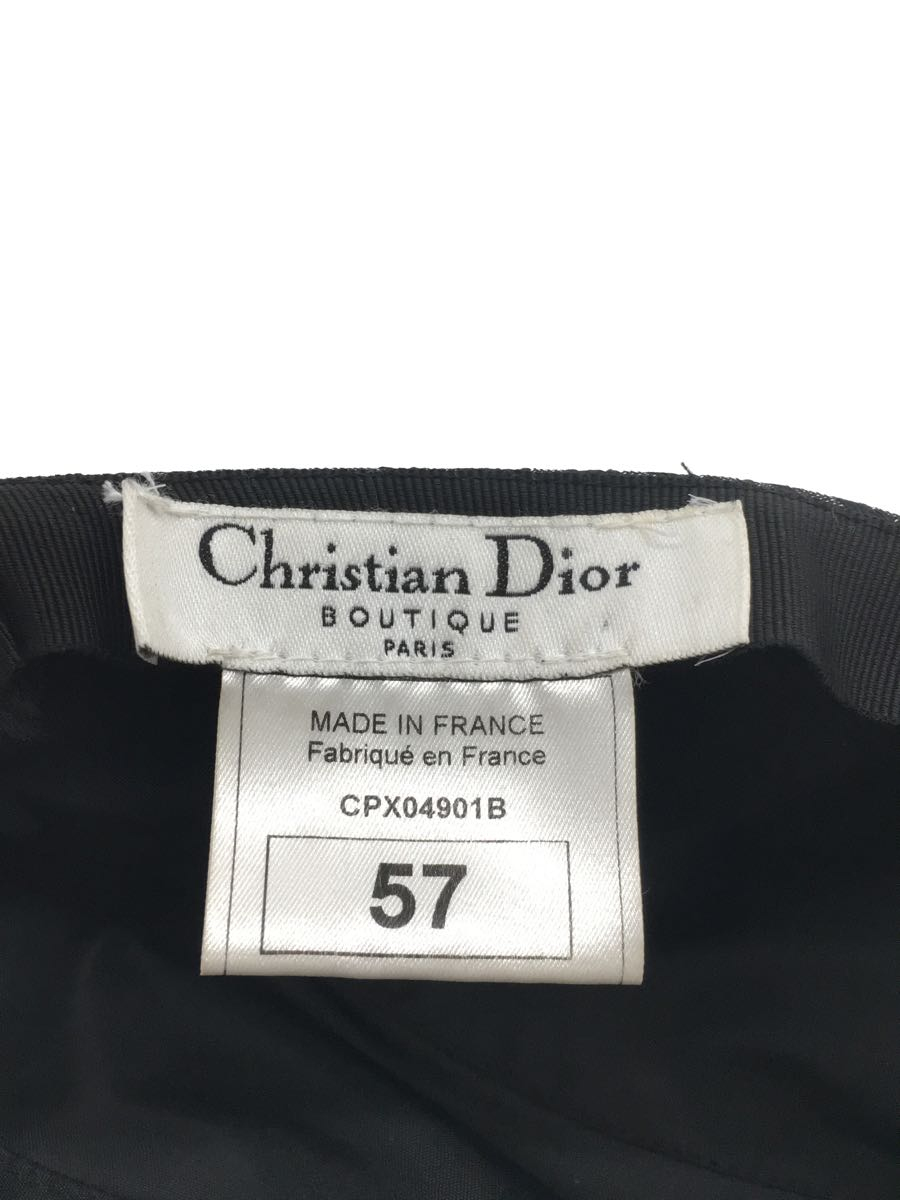 Christian Dior◆トロッター柄ロゴプレートキャップ/シルバー/57cm/CPX04901B