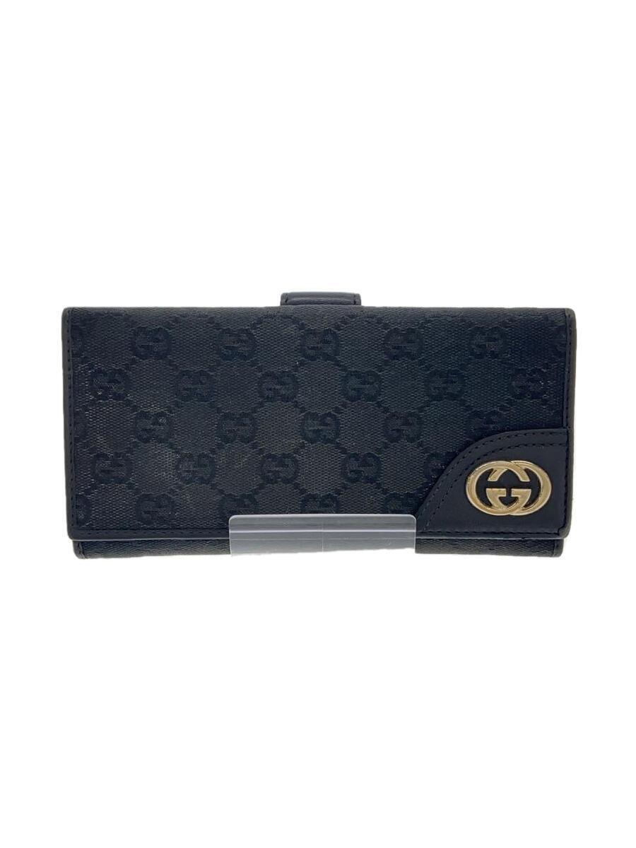 GUCCI◇長財布_グッチシマ_インターロッキングG/-/BLK/メンズ GUCCI◇長財布_グッチシマ_インターロッキングG/-/BLK/メンズ