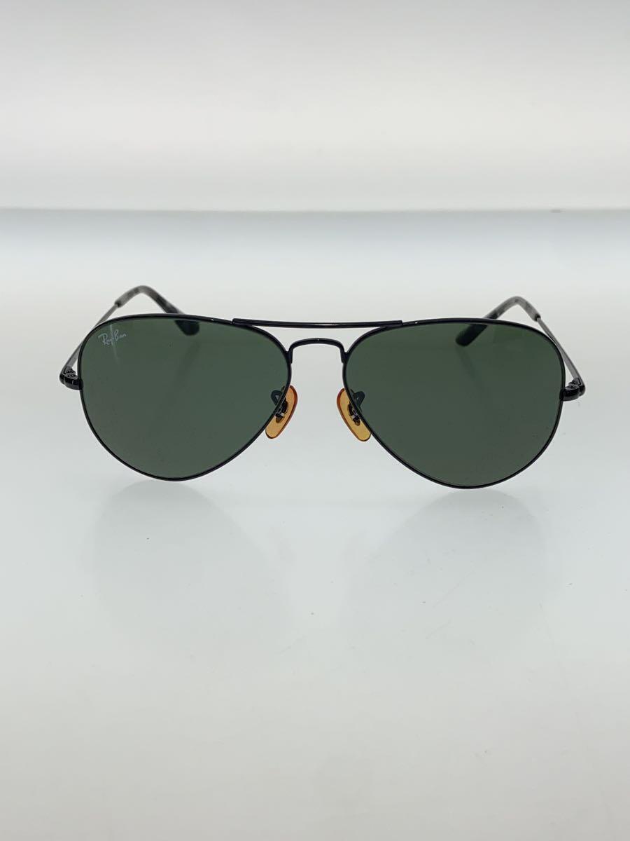 Ray-Ban◆Aviator Metal II/58×14/ティアドロップ/BLK/GRN/メンズ/RB3689