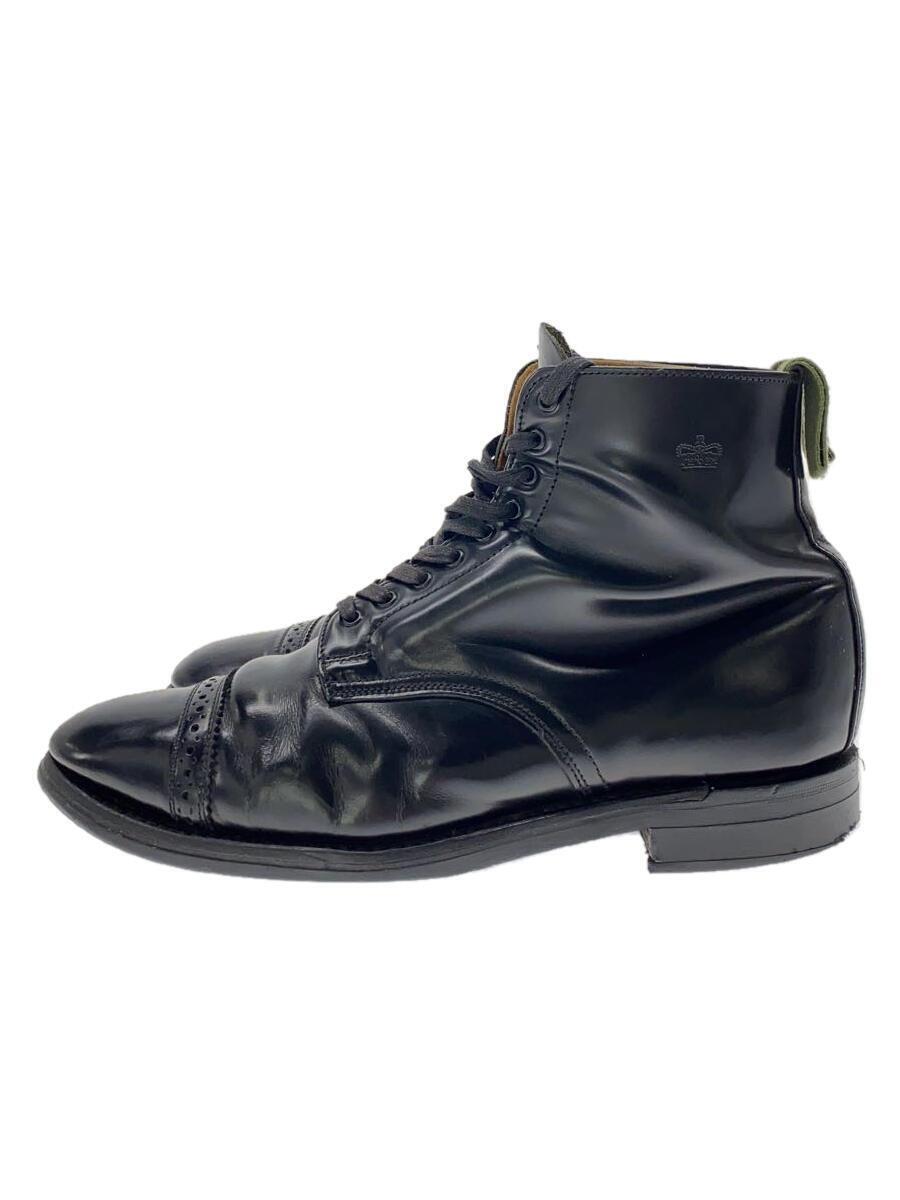 SANDERS◆レースアップブーツ/UK7/BLK/9638B/