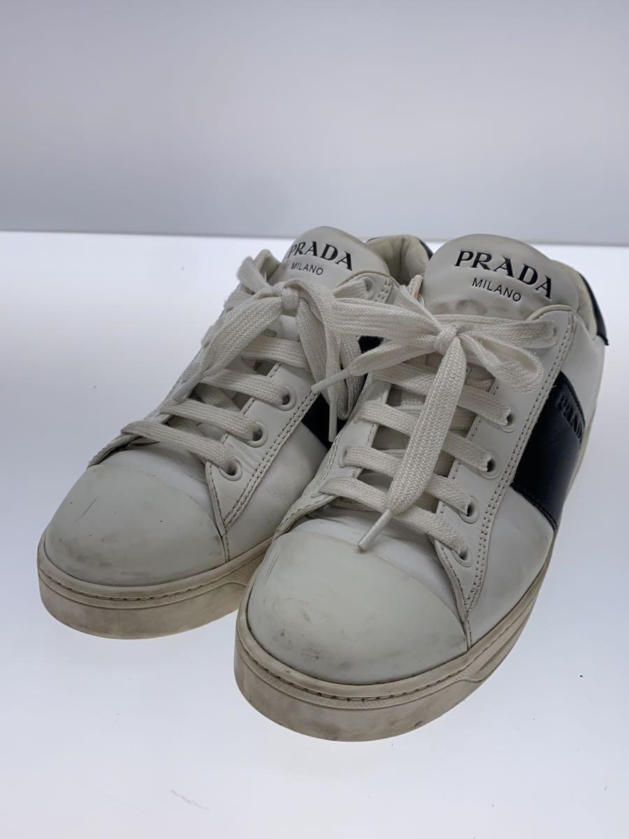 【PRADA】 スニーカー 27.0 PRADA◇ローカットスニーカー/38/WHT/1E944L
