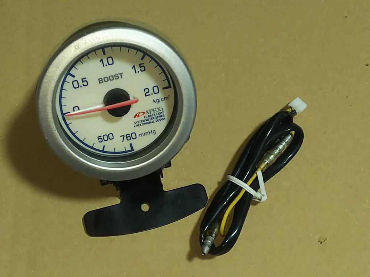 希少 当時物 アペックス 機械式 60Φ ブースト計 ELバックライト 希少 当時物 アペックス 機械式 60Φ ブースト計 ELバックライト
