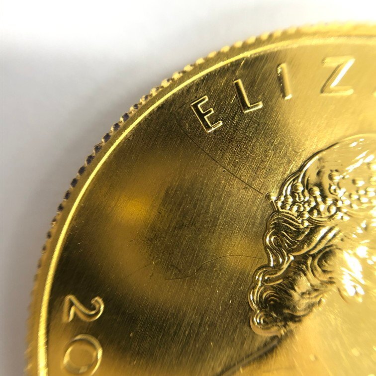 K24IG Canada Maple leaf золотая монета 1/2oz 1988 полная масса 15.6g[CFAQ6033]