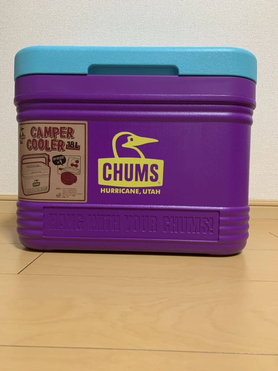チャムス キャンパー クーラー 18L CH62-1893 P029 パープル/ターコイズ 2024春夏モデル クーラーボックス 保冷バッグ 台 アウトドア