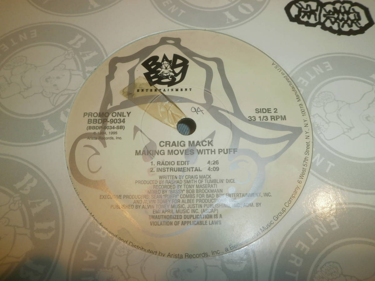 CRAIG MACK / WHEN GOD COMES / MAKING MOVES WITH PUFF /US PROMO ONLY/ブーンバップ/DJ MARK FARINA(MUSHROOM JAZZ)プレイ！！_画像2