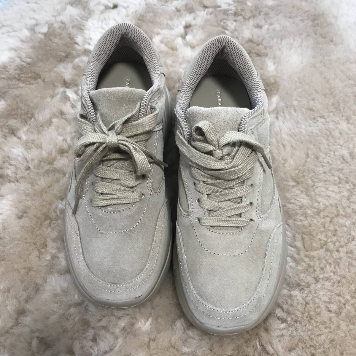 Zara Woman Zara Unused Sneakers Shoes Beige Color 39 Real Yahoo