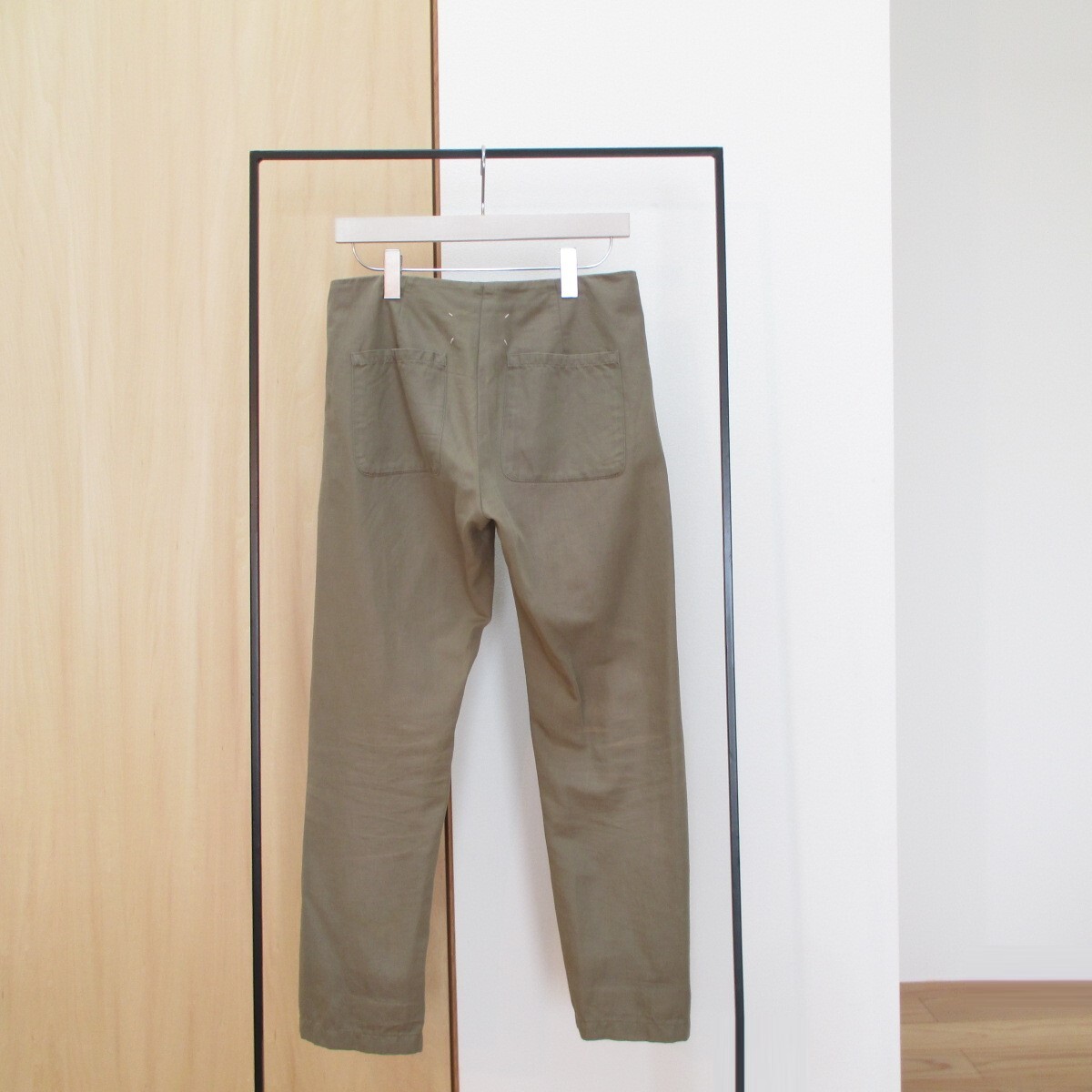 Maison Martin Margiela リネン混マックイーンパンツ カーキ44 Maison Martin Margiela リネン混マックイーンパンツ カーキ44
