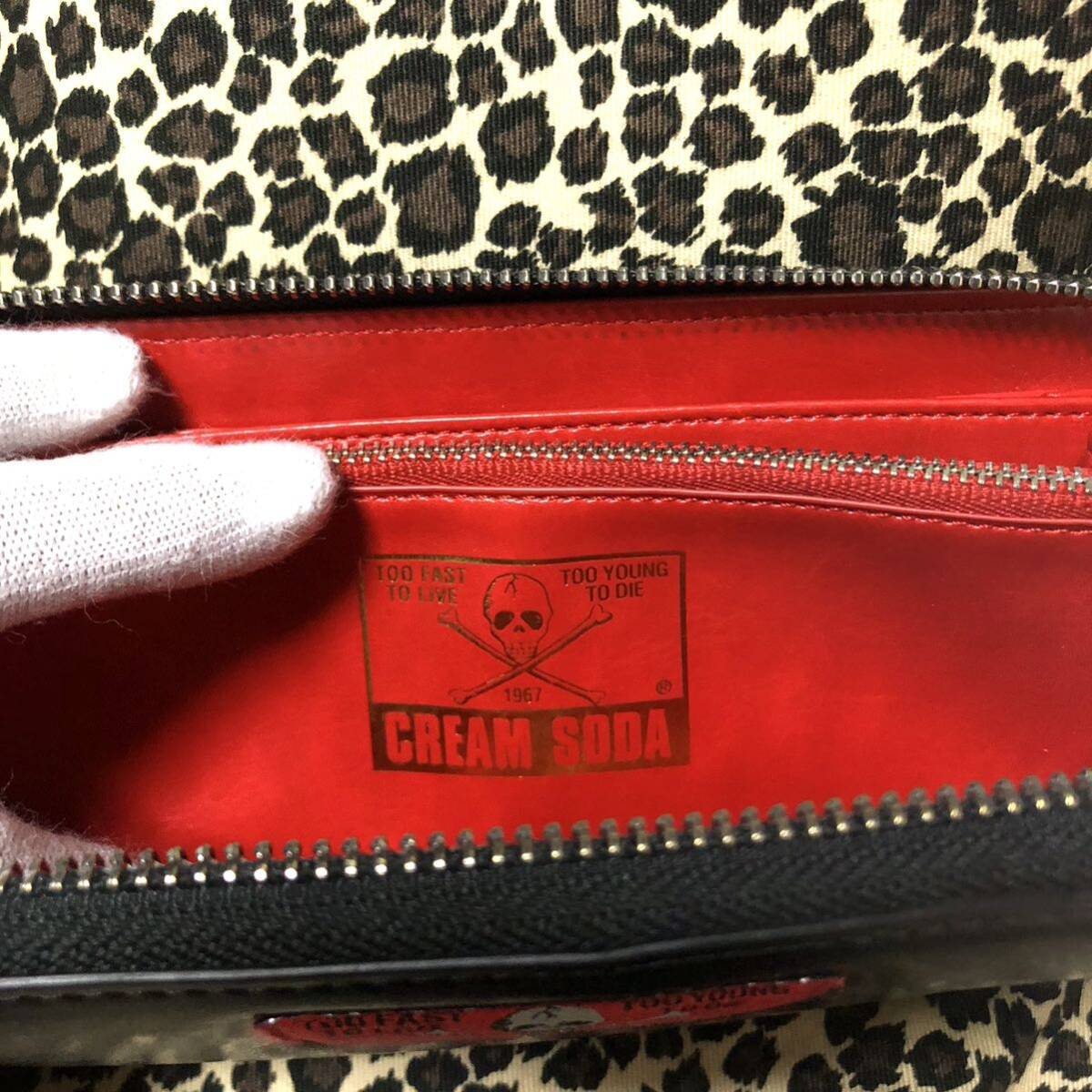 CREAM SODA ラウンドファスナー 財布 黒 クリームソーダ ピンク CREAM SODA ラウンドファスナー 財布 黒 クリームソーダ ピンク