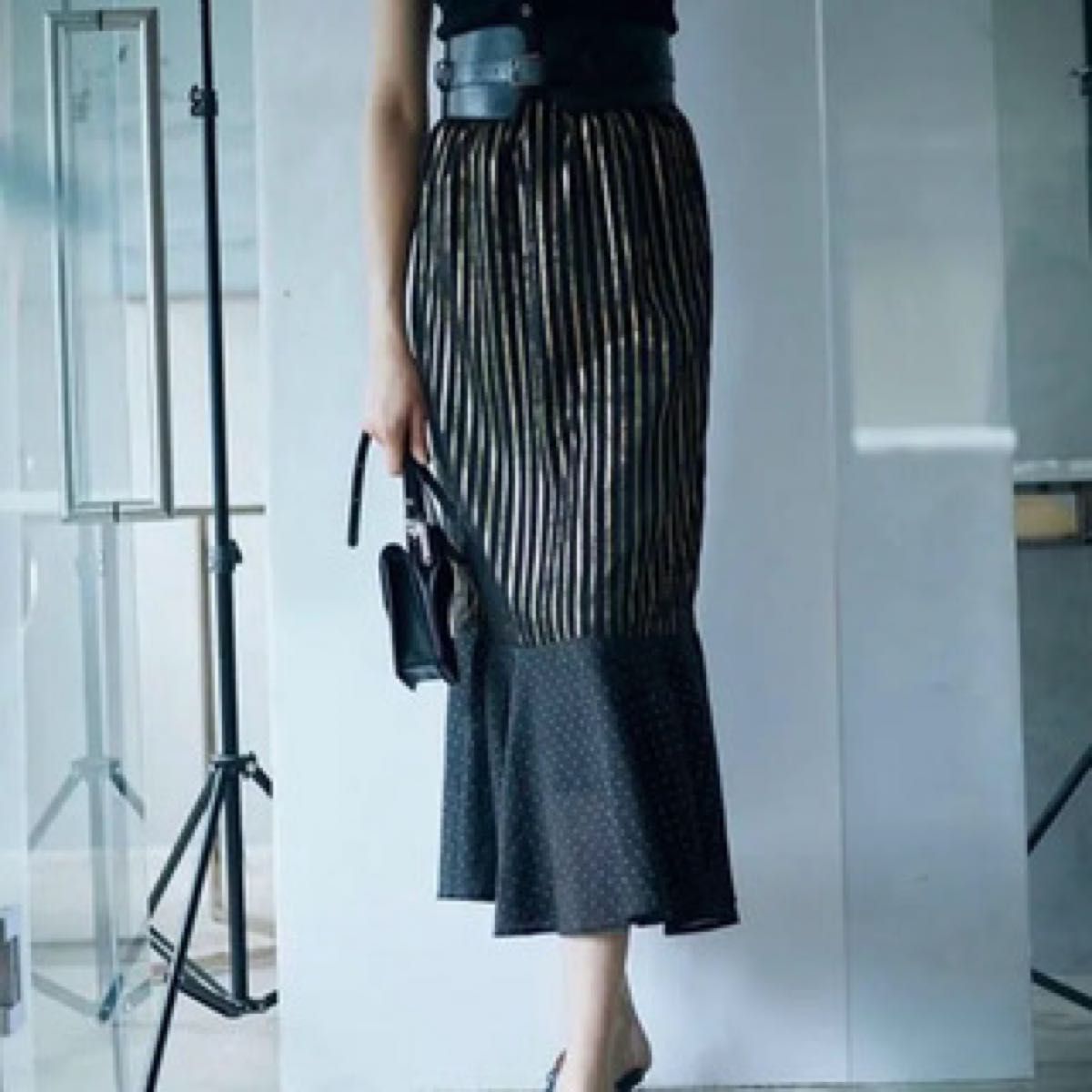 Ameri VINTAGE AMERI アメリヴィンテージ BIG WAIST BELT SKIR Ameri VINTAGE AMERI アメリヴィンテージ BIG WAIST BELT SKIR