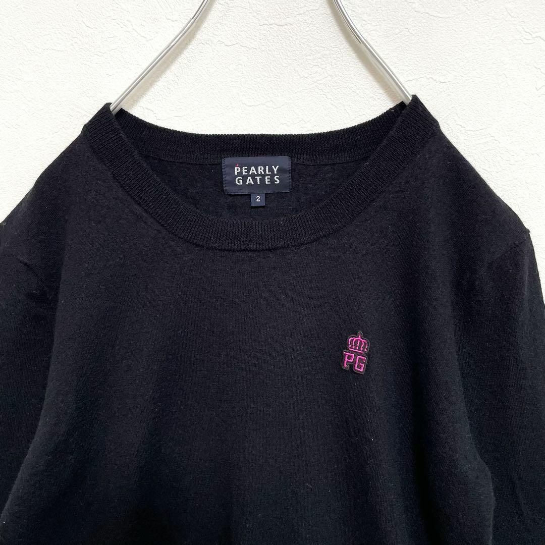 パーリーゲイツ レディース ロゴ刺繍 ウール 長袖 ニット パーリーゲイツ レディース ロゴ刺繍 ウール 長袖 ニット