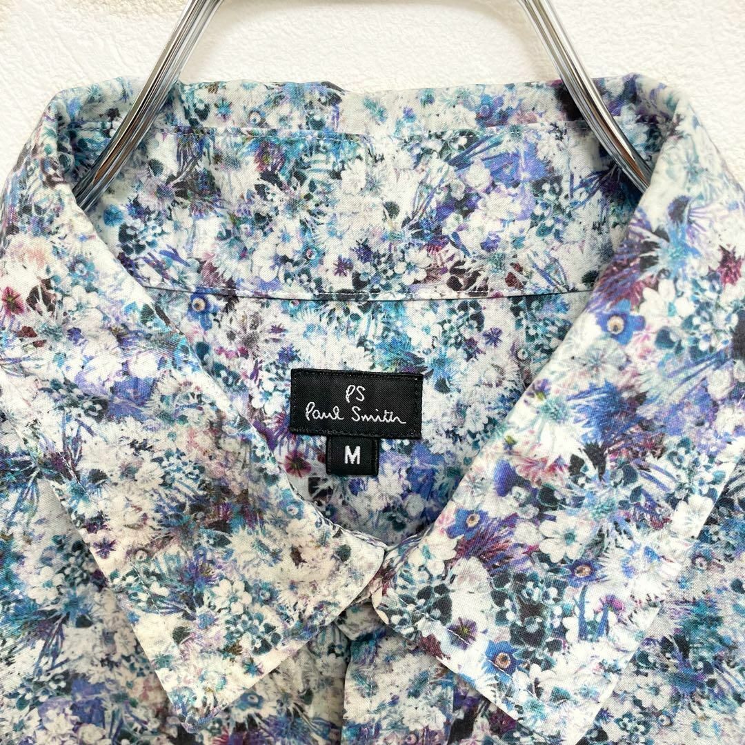 PSポールスミス 花柄 総柄 カフス裏 ドット 長袖シャツ フラワー PSポールスミス 花柄 総柄 カフス裏 ドット 長袖シャツ フラワー