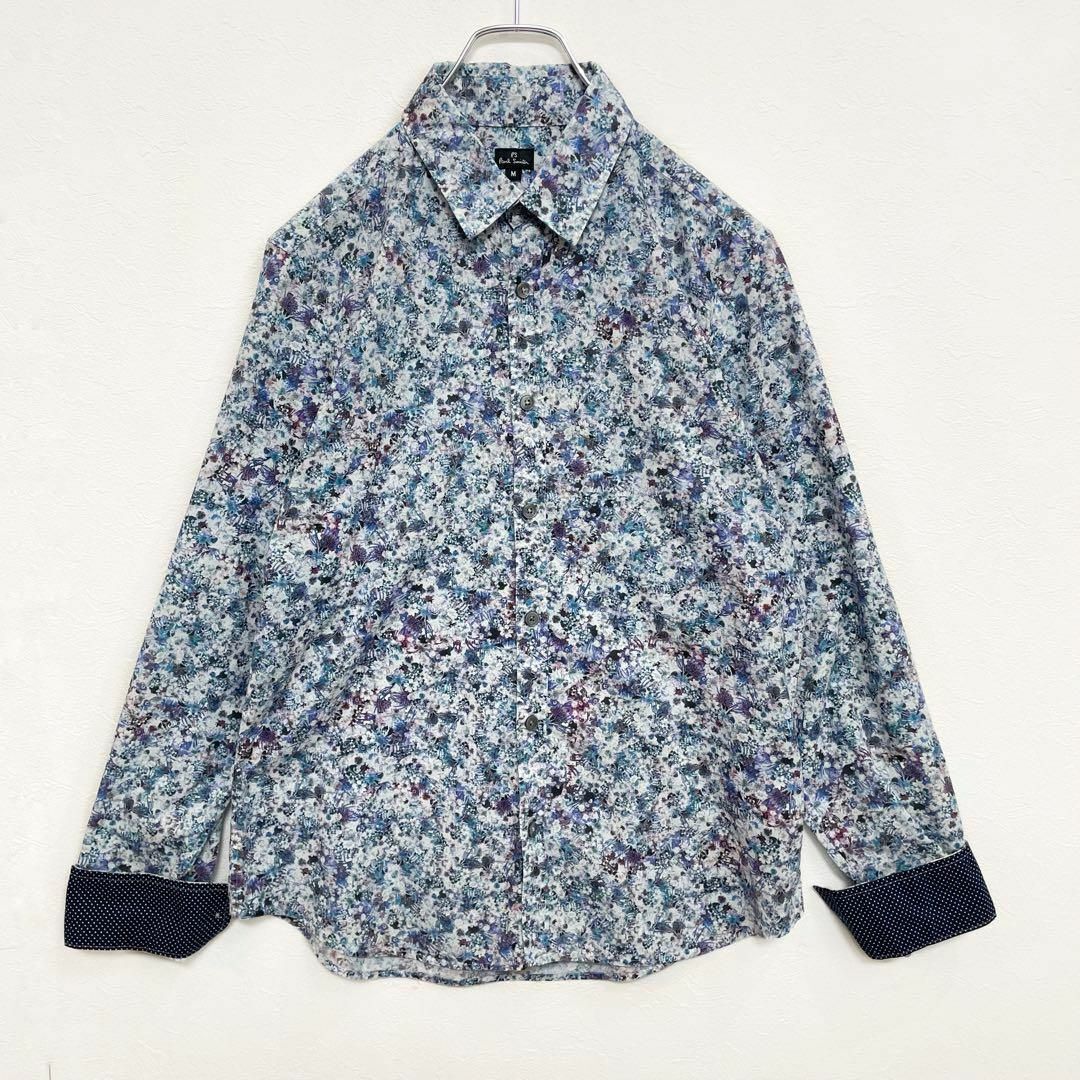 PSポールスミス 花柄 総柄 カフス裏 ドット 長袖シャツ フラワー PSポールスミス 花柄 総柄 カフス裏 ドット 長袖シャツ フラワー