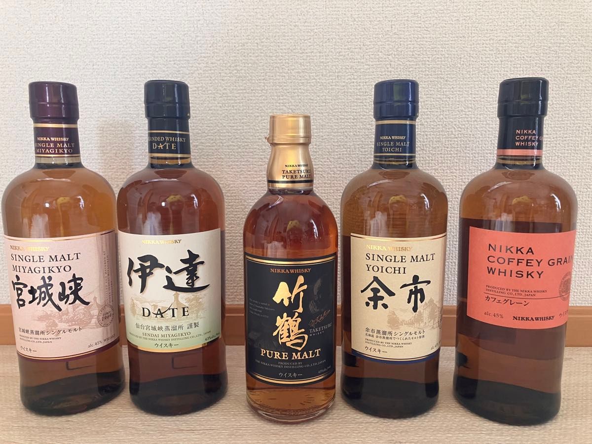 限定値下げ ニッカ ウイスキー 5本セット( 竹鶴 伊達 宮城峡 限定値下げ ニッカ ウイスキー 5本セット( 竹鶴 伊達 宮城峡