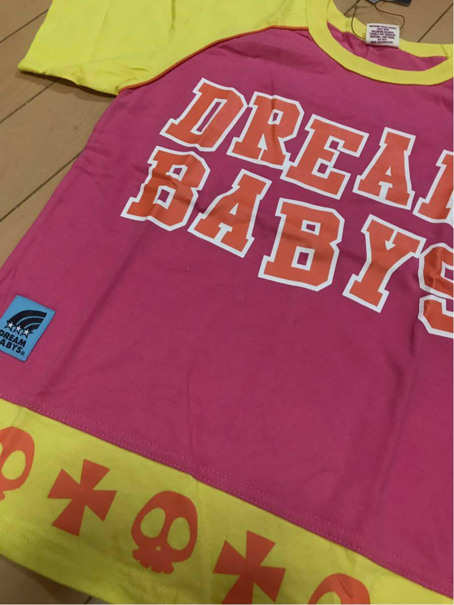 新品 ドリームベイビーズ DREAM BABYS ◆ 半袖Tシャツ 140 ドクロ スカル カラフル ベビードール babydoll_画像2