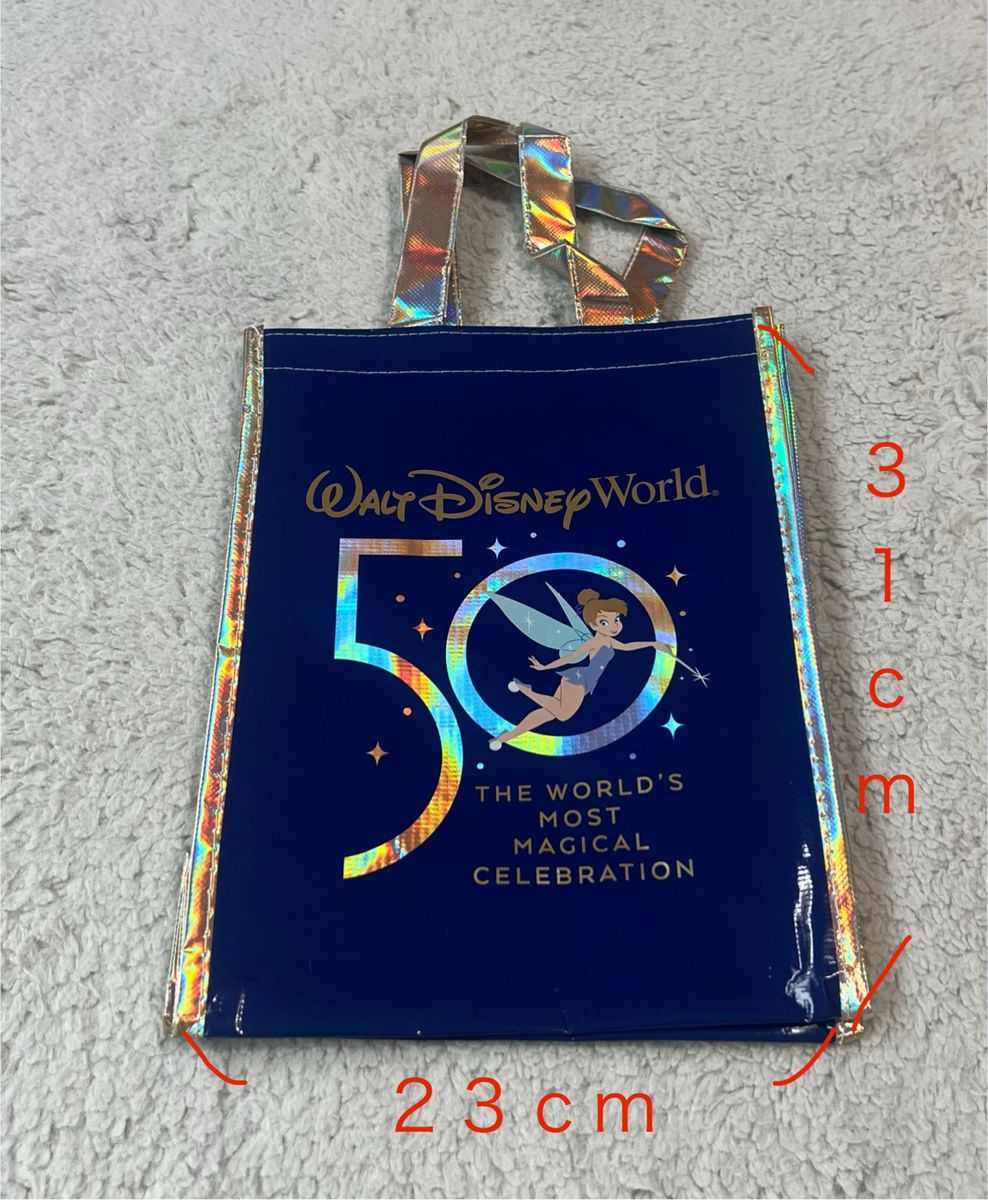 ウォルトディズニーワールド WDW 50周年 ビニールエコバッグ ウォルトディズニーワールド WDW 50周年 ビニールエコバッグ