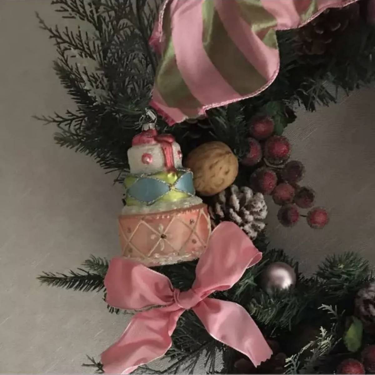 造花 クリスマスリース ビッグサイズ レアな飾り 新品 | sweatreno.com