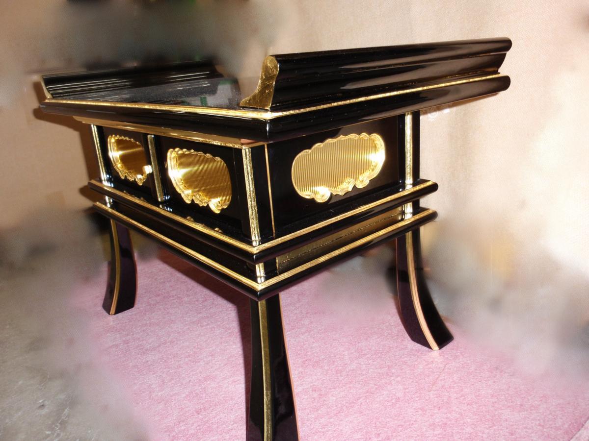◇24◇ 黒塗 面金 中京型 20号経机☆引出付☆金仏壇用 新品未使用 【信頼のヤフオク!実績24年】☆
