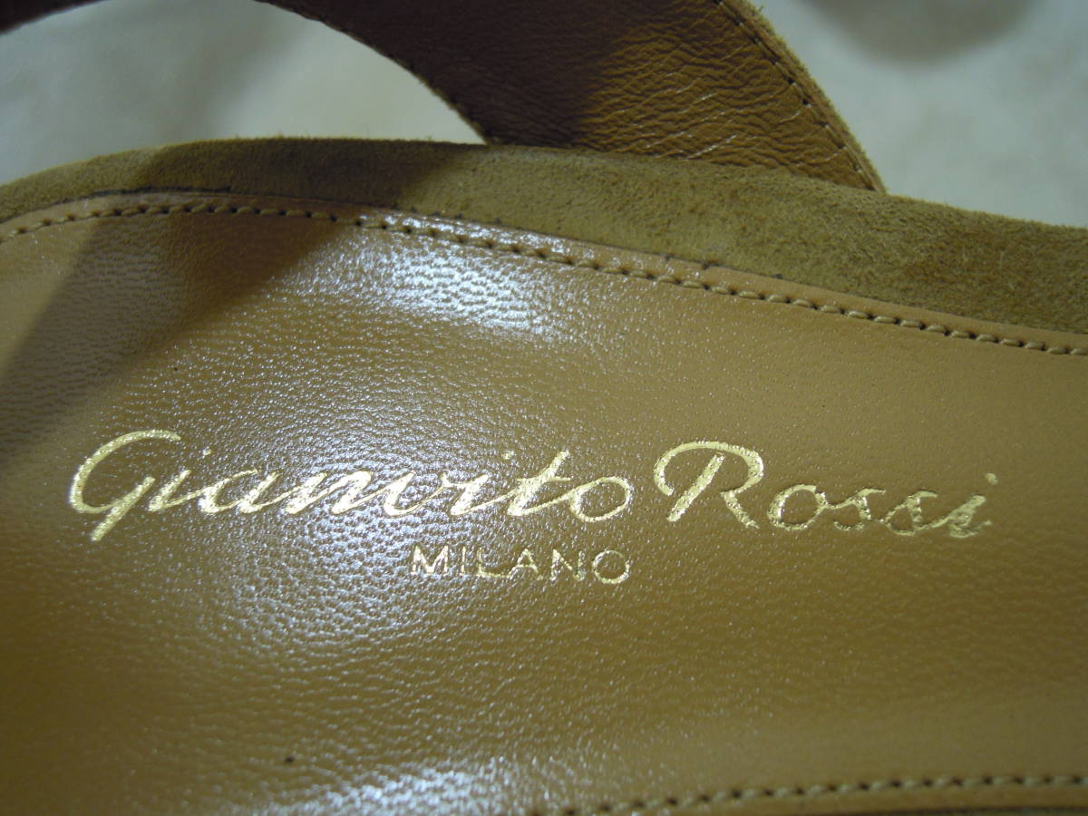 Gianvito Rossi ジャンヴィトロッシ スエード厚底サンダル サイズ36.5(23.0～23.5cm) イタリア製_画像8