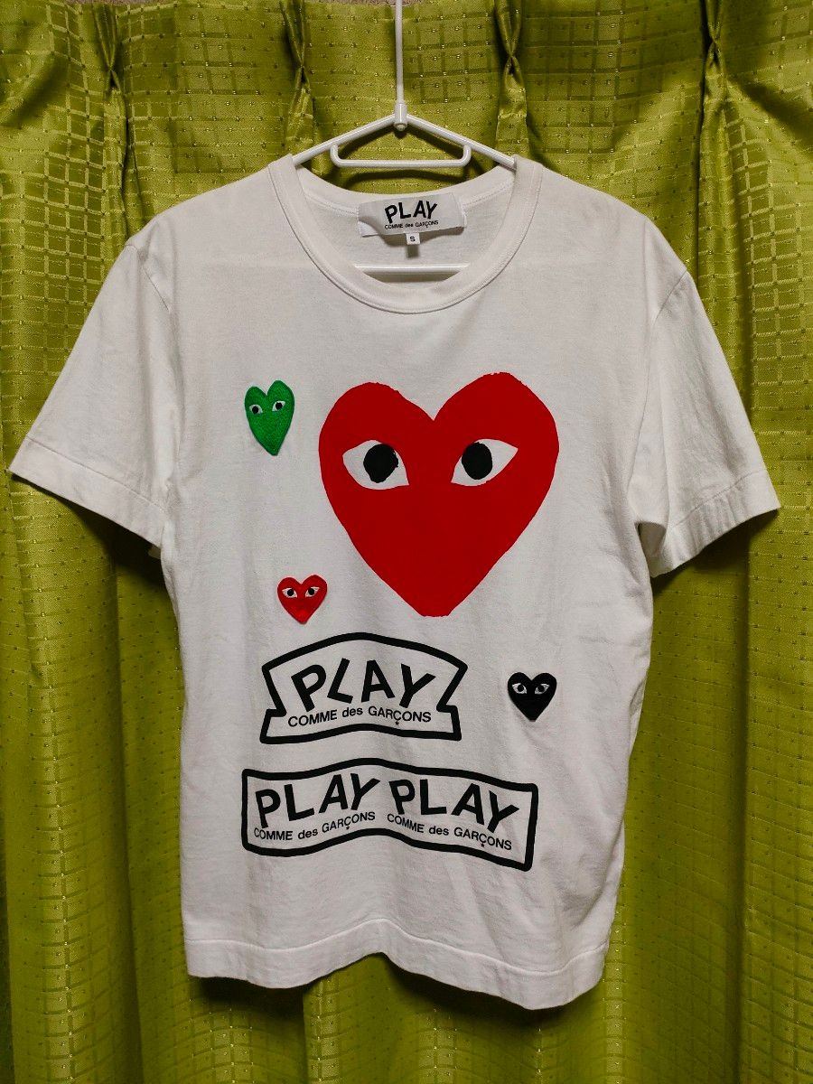 【Comme des Garcons PLAY】Multi-Heart マルチハート個性派T PLAY COMME des GARCONS プレイ コムデギャルソン Multiple