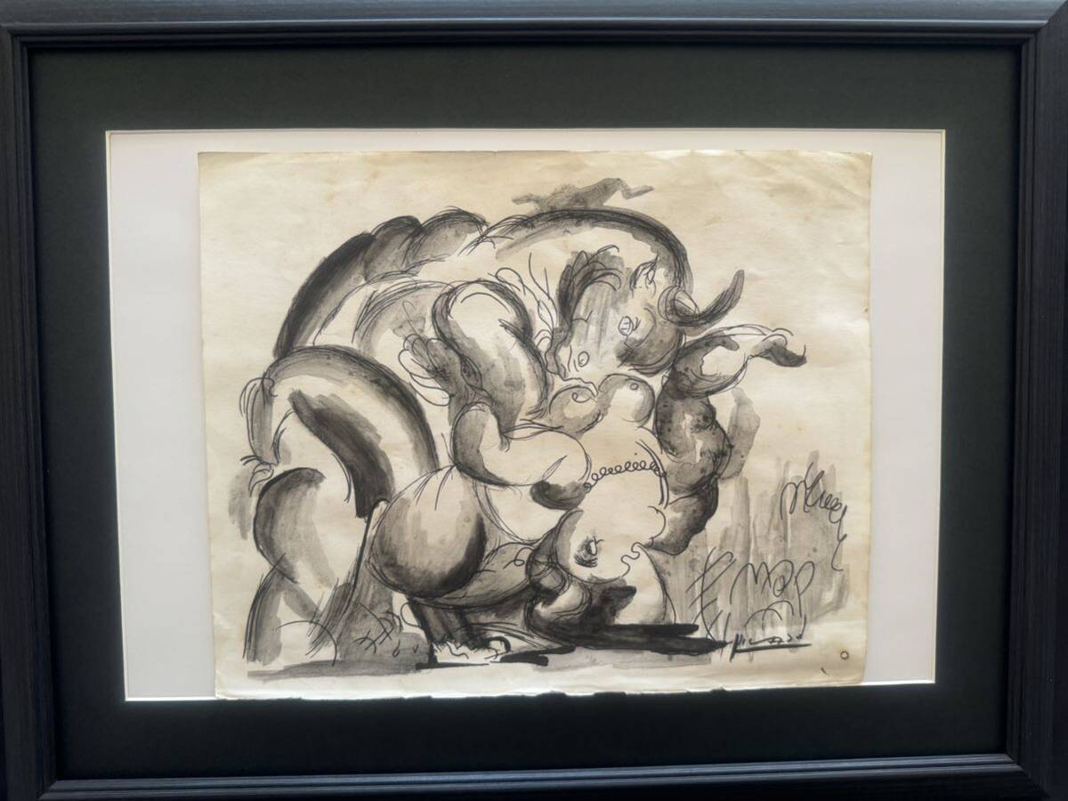 ピカソ(PICASSO)【ミノタウロスと女】、高級画集画、状態良好 Yahoo!オークション - 貴重肉筆 パブロ ピカソ Picasso