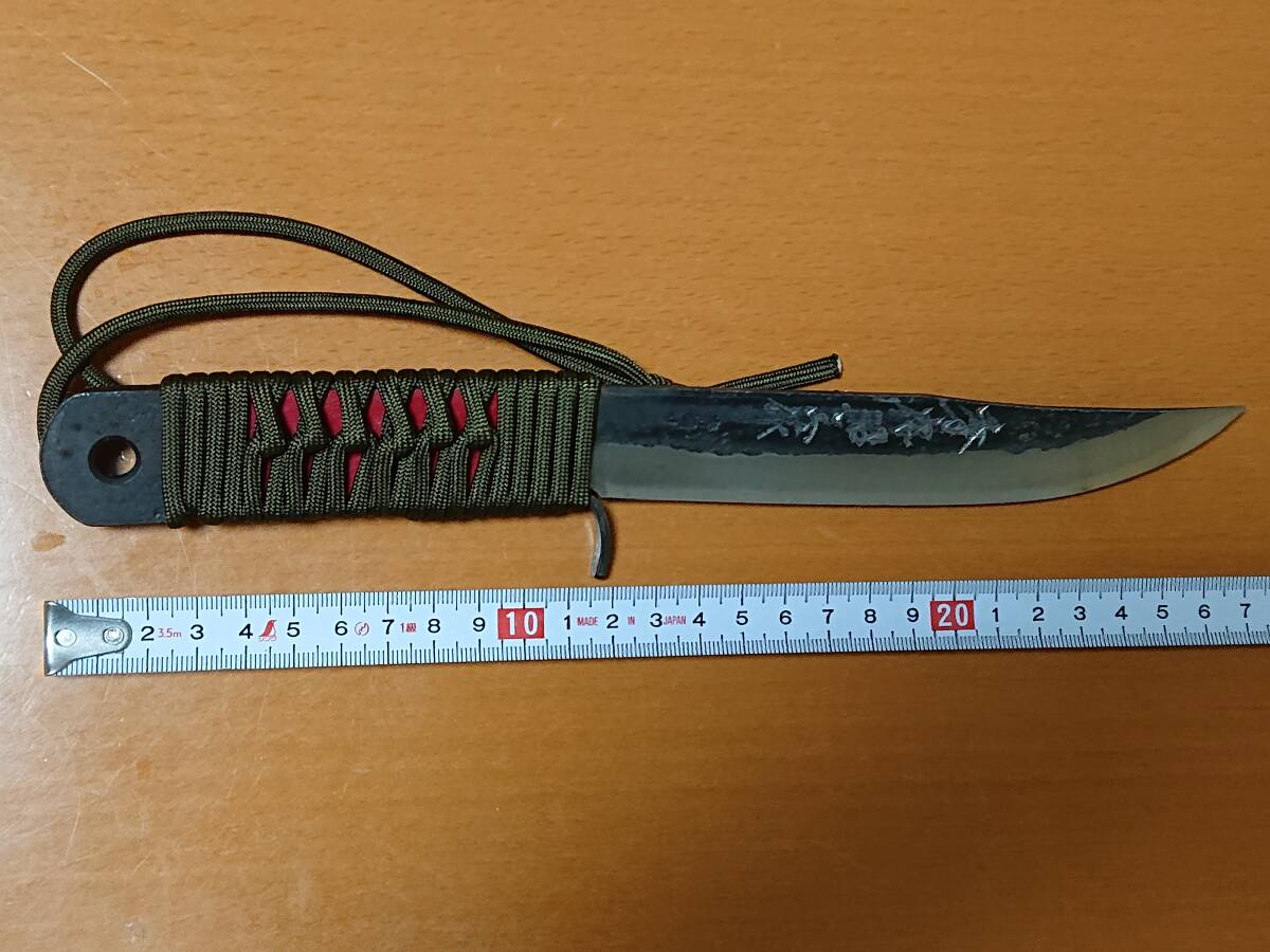 ☆剣鉈 青鋼付 秀存昭三作 革製ケース付き☆ ナイフ ☆剣鉈 青鋼付 秀存昭三作 革製ケース付き☆ ナイフ