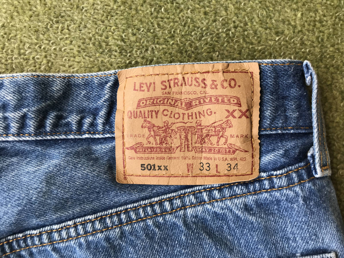 80s 90s LEVIS リーバイス 501 アメリカ製 裏刻印 524 W33 L34 美品_画像3