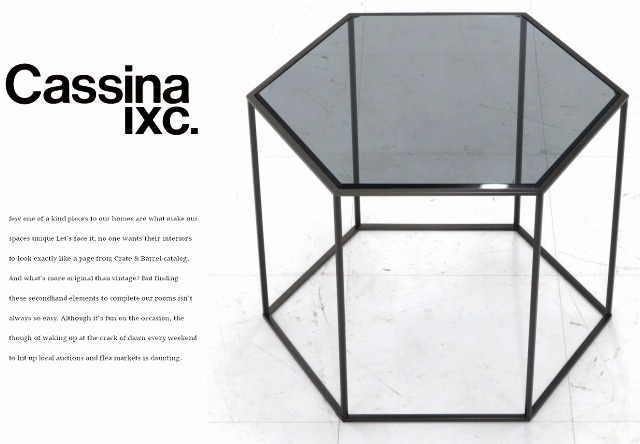 rnm407b★展示品★カッシーナixc★23.1万★吉岡徳仁★ヘキサゴン★ガラス★コーヒーテーブル★センターテーブル★ガラス★モダン★幾何学的